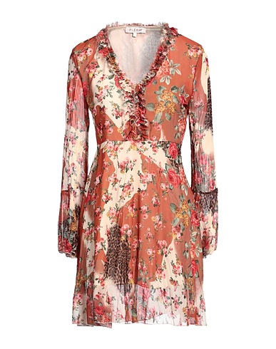 PLEASE Hemdkleid Rostrot 100% Polyester