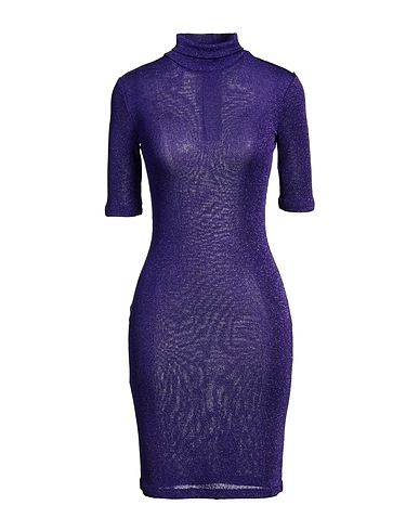SPORTMAX Sheath dress Purple 78% Viscose, 12% Metallic fiber, 10% Polyamide