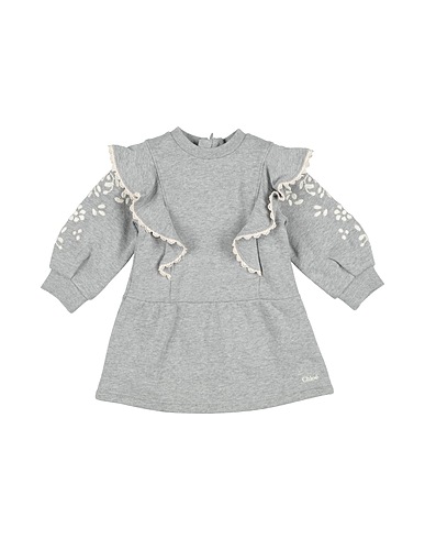 CHLOÉ Vestido para bebé  Grey 100% Cotton, Elastane
