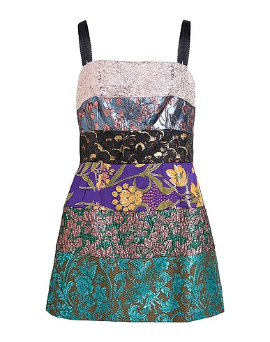 DOLCE&GABBANA Kurzes Kleid Hellrosa 87% Polyester, 7% Acetat, 5% Metallisiertes Polyester, 1% Polyamid
