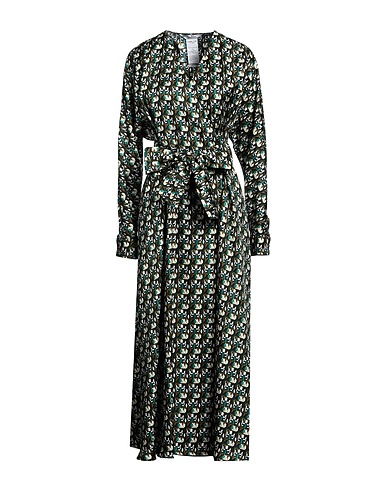 MAX MARA Long dress Military green Silk