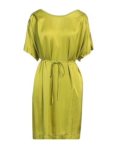MÊME ROAD Short dress Lime green 61% Rayon, 39% Viscose
