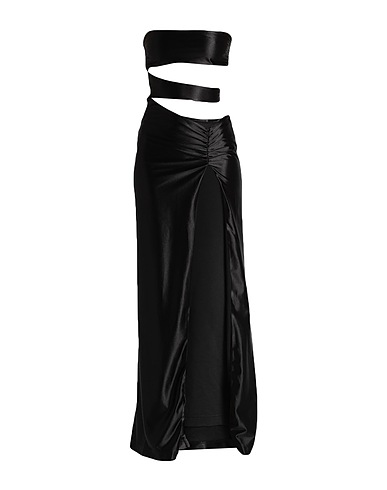 RETROFÊTE Long dress Black 95% Polyester, 5% Elastane