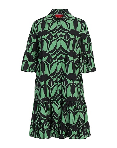 LA DOUBLE J Shirt dress Light green 100% Cotton
