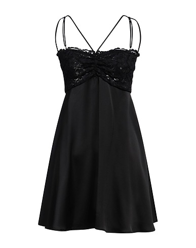 IMPERIAL Short dress Black 100% Polyester, Polyamide