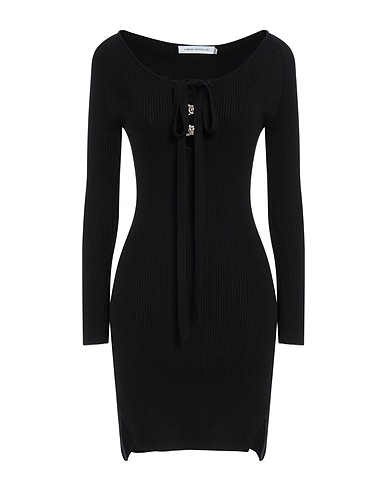 SIMONA CORSELLINI Sheath dress Black 72% Viscose, 28% Polyester