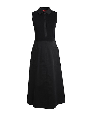 MAX&Co. Midi dress CARPAZI Black 95% Cotton, 5% Elastane