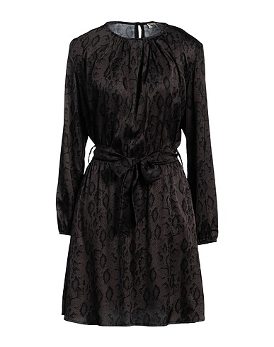 YES ZEE by ESSENZA Mini dresses GRIGIO 98% Polyester, 2% Elastane