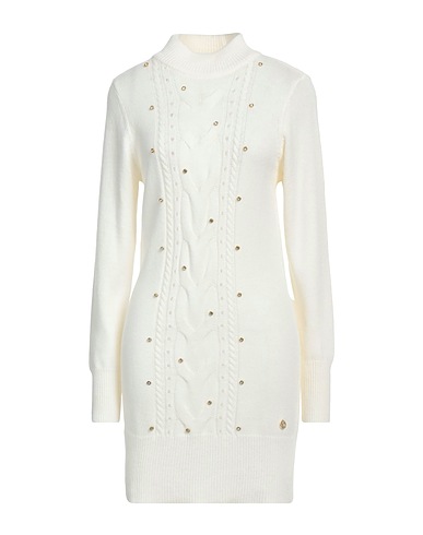 YES ZEE by ESSENZA Sheath dress Ivory 60% Acrylic, 40% Polyamide