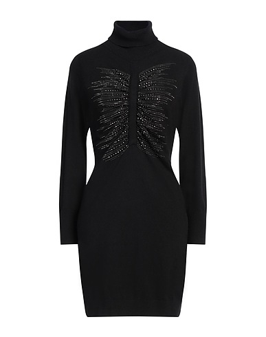 RELISH Sheath dress Black 50% Viscose, 30% Polyester, 20% Polyamide