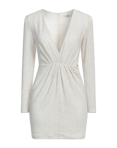 RELISH Kurzes Kleid Weiß 100% Baumwolle, Lurex®