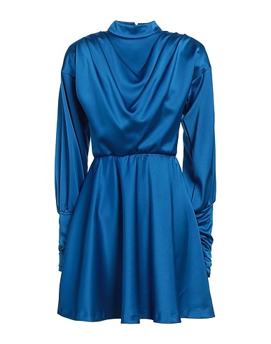 SILENCE LIMITED Vestito corto Blu 97% PES - Polietersolfoni, 3% Elastan
