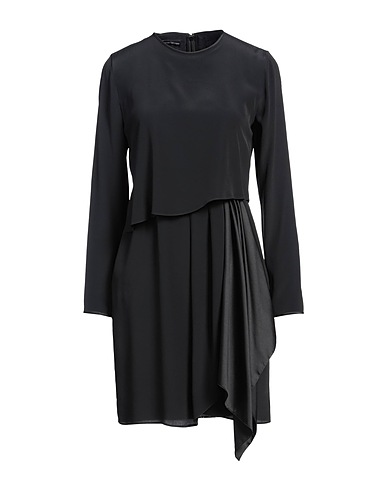 EMPORIO ARMANI Short dress Black 83% Acetate, 17% Silk, Polyester