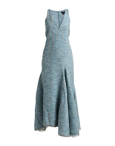 ELLERY Long dress Sky blue 84% Cotton, 7% Polyamide, 6% Viscose, 3% Polyester