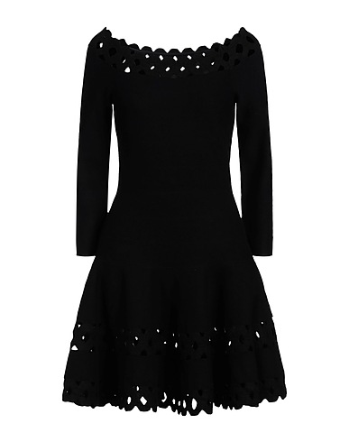 EMPORIO ARMANI Short dress Black 72% Viscose, 28% Polyester, Wool
