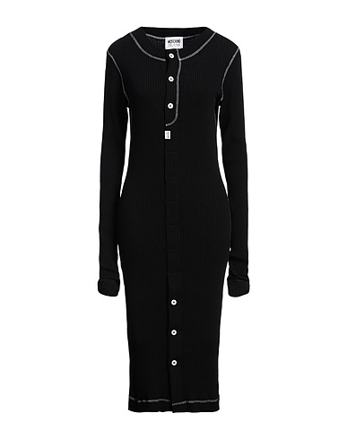 MOSCHINO JEANS Midi dress Black 98% Cotton, 2% Elastane