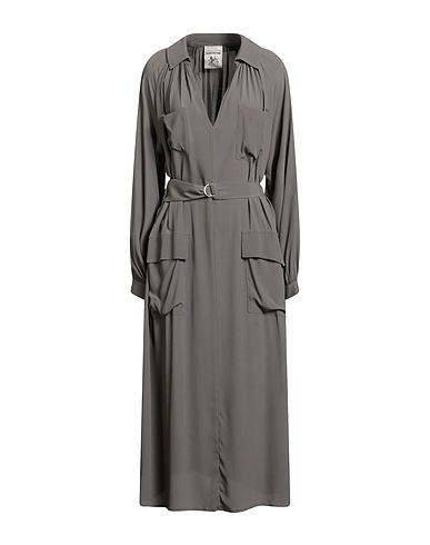 SEMICOUTURE Vestito midi Grigio 65% Acetato, 35% Seta