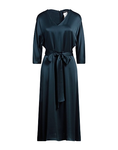 'S MAX MARA Midi dress Deep teal 64% Acetate, 36% Viscose
