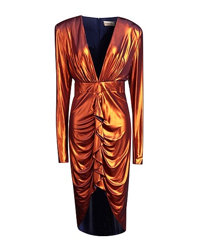 ALEXANDRE VAUTHIER Midi dress Rust 93% Viscose, 7% Elastane