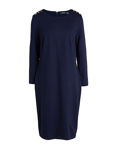 LAUREN RALPH LAUREN Midi dress PONTE THREE-QUARTER-SLEEVE DRESS
 Navy blue 65% Viscose, 29% Nylon, 6% Elastane