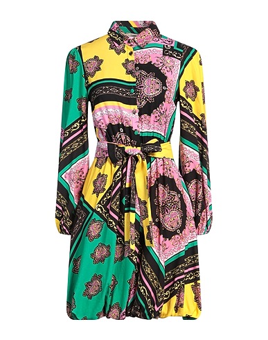 FRACOMINA Shirt dress Emerald green 100% Viscose, Polyester