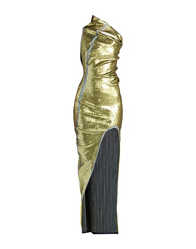 RICK OWENS Denim dress Sage green 91% Cotton, 6% Elastomultiester, 3% Rubber