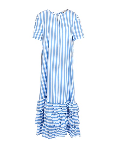 SEMICOUTURE Midi dress Light blue 77% Cotton, 23% Polyester
