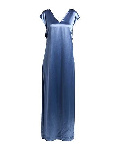 CALVIN KLEIN Robe longue Bleu pétrole 73% Acétate, 27% Polyester