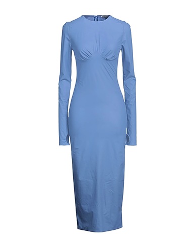 ALESSANDRO VIGILANTE Midi dress Pastel blue 95% Viscose, 5% Elastane