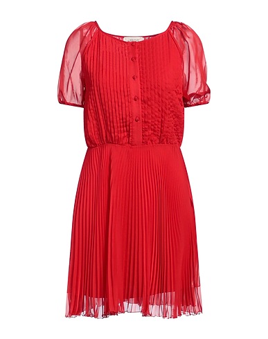 ANNA MOLINARI Pleated dress Red 100% Polyester