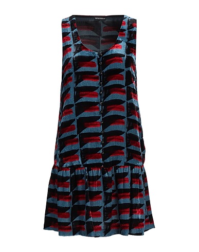 EMPORIO ARMANI Short dress Light blue 82% Viscose, 18% Silk