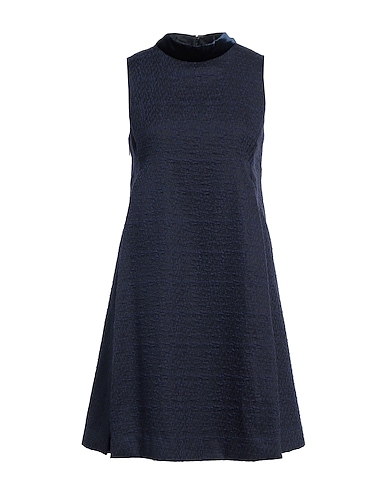 EMPORIO ARMANI Short dress Midnight blue 72% Wool, 27% Polyamide, 1% Elastane, Viscose, Cupro