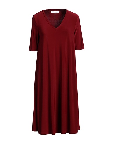 MAX MARA Short dress Burgundy 95% Polyester, 5% Elastane