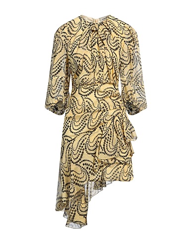 SANDRO Minivestido Amarillo pastel 89% Viscosa, 11% Poliéster