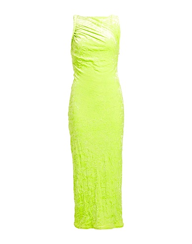 VERSACE Midi dress Lime green 92% Polyester, 8% Elastane