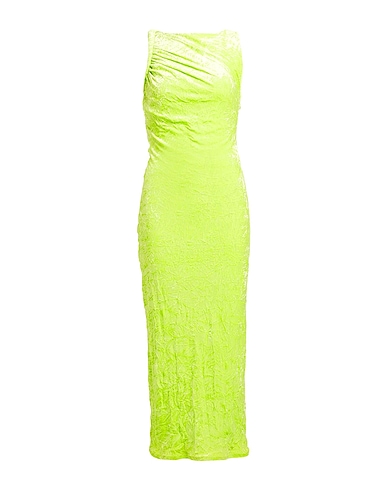 VERSACE Vestido midi VERDE LIME 92% Poliéster, 8% Elastán