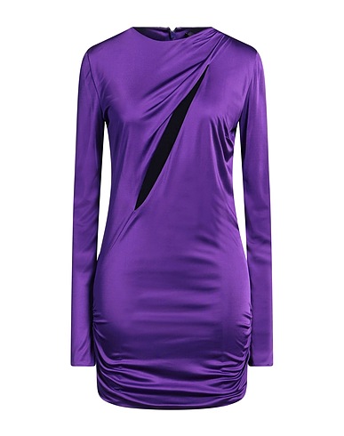 VERSACE Sheath dress Dark purple 100% Viscose