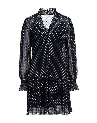 SANDRO Shirt dress Midnight blue 91% Polyester, 9% Viscose