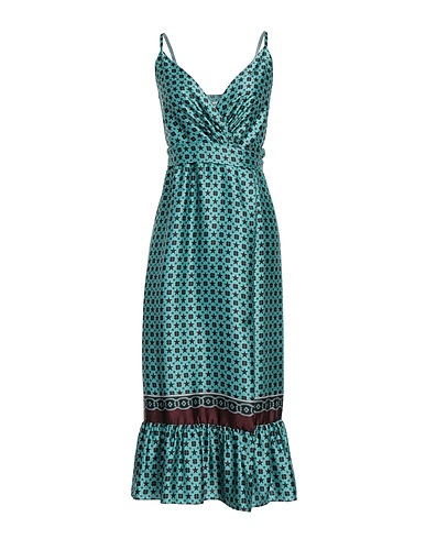 SANDRO Midi dress Turquoise 100% Polyester