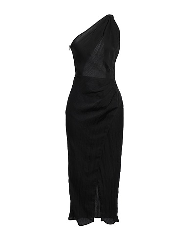 SANDRO Midi dress Black 85% Acetate, 15% Polyamide