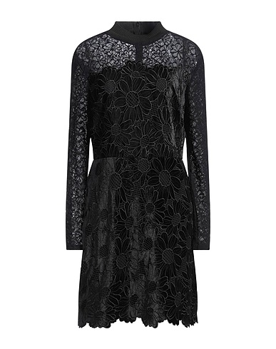 SANDRO Short dress Black 96% Polyester, 4% Elastane, Viscose, Polyamide
