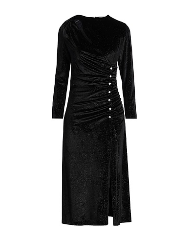 SANDRO Midi dress Black 92% Polyester, 8% Elastane