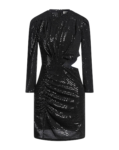 SANDRO Sequin dress Black 92% Polyamide, 5% Elastane, 3% Metallic fiber