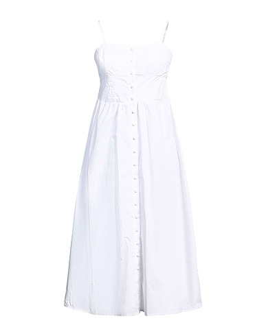WEILI ZHENG Midi dress White 100% Cotton