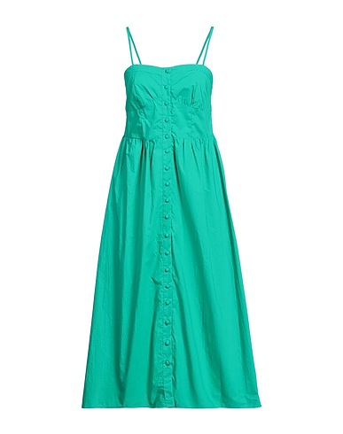 WEILI ZHENG Midi dress Green 100% Cotton