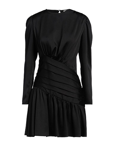 SANDRO Vestito corto Nero Poliestere, Madreperla