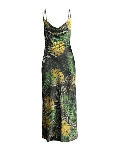 GUESS Vestito lungo Verde militare 100% Poliestere