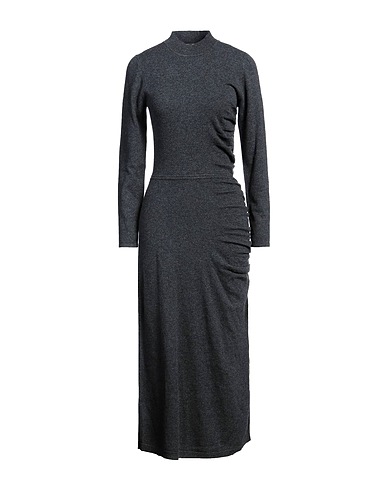 SANDRO Long dress Lead 90% Wool, 10% Cashmere, Polyamide