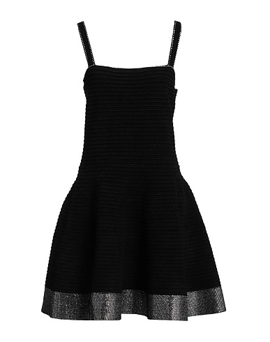SANDRO Short dress Black 53% Polyamide, 46% Viscose, 1% Elastane, Glass