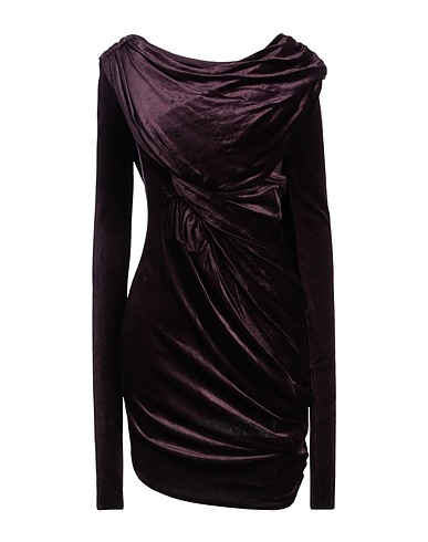 RICK OWENS LILIES Short dress Plum 83% Viscose, 17% Polyamide